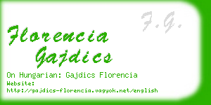 florencia gajdics business card